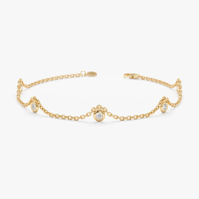 Dangling Diamond by the Yard Bracelet
