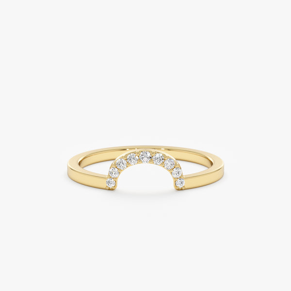 Diamond Curved Ring