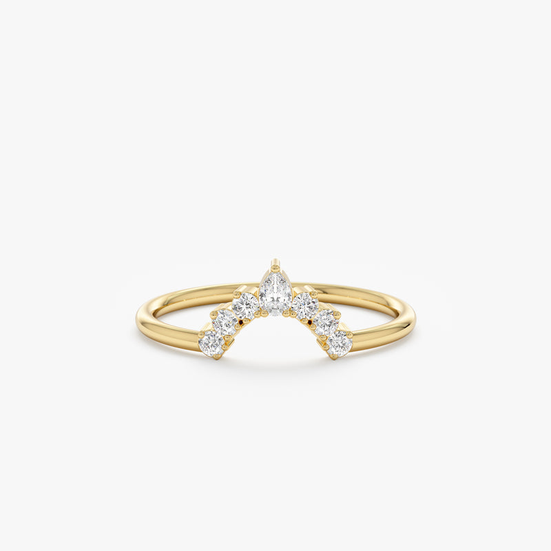 Solid Gold Diamond Nested Ring