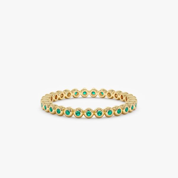 Bezel Emerald Eternity Band
