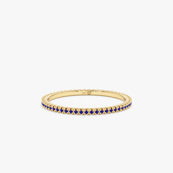 Gold Sapphire Eternity Ring