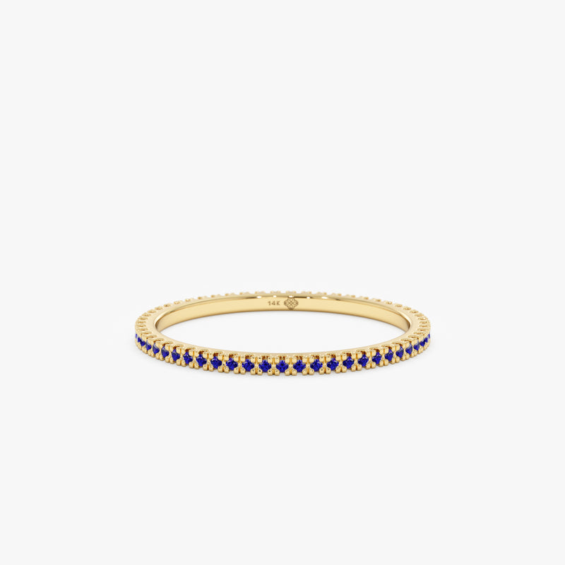Gold Sapphire Eternity Ring