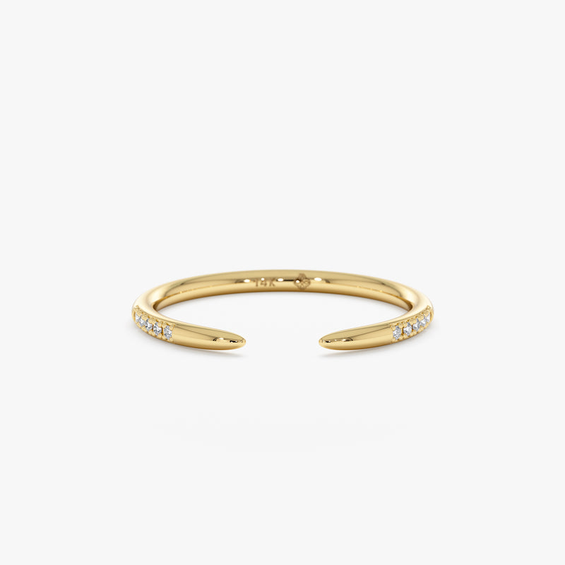 Handmade Natural Diamond Claw Ring