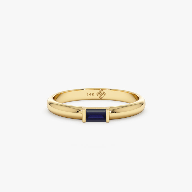 Solid Gold Sapphire Ring