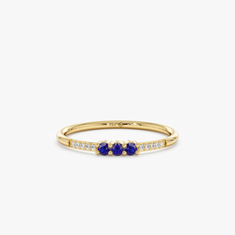  Diamond Sapphire Ring