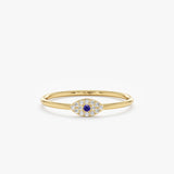 Sapphire Diamond Evil Eye Ring