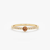 Diamond Birthstone Ring Citrine
