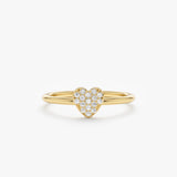 Handmade Diamond Heart Ring