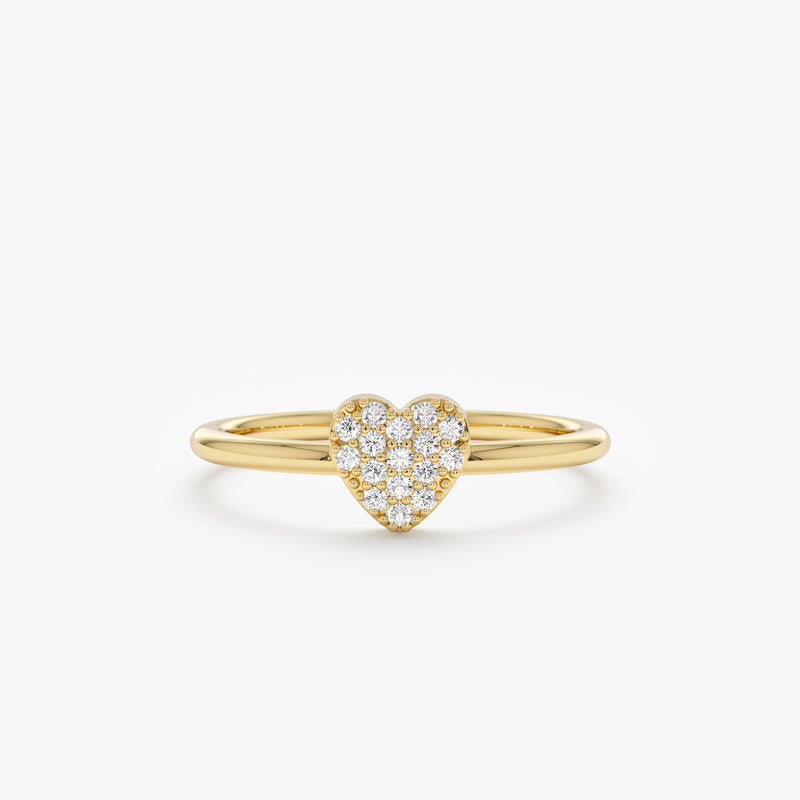 Handmade Diamond Heart Ring