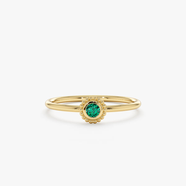 Emerald Art Deco Ring - SARAH ELISE