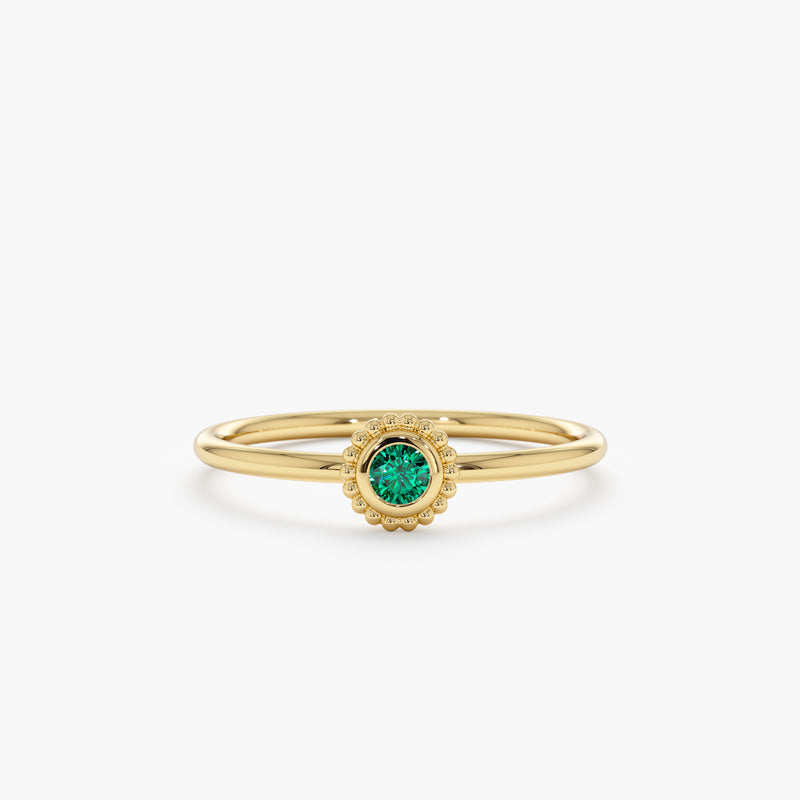 Emerald Art Deco Ring - SARAH ELISE