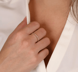 natural diamond handmade half eternity band