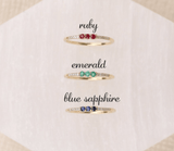 sarah elise solid gold diamond and gemtone bands