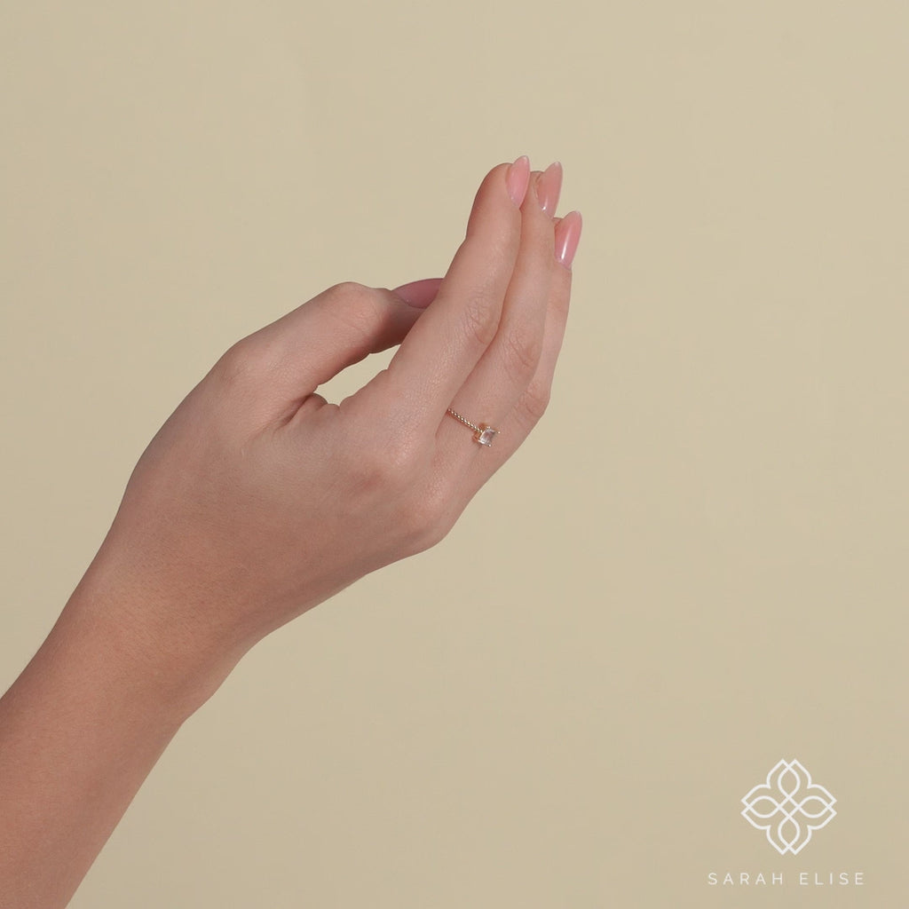 Natural Moonstone June Ring