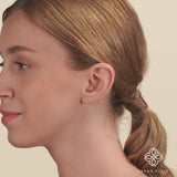 Ethically Sourced Diamond Gold pyramid Earrings