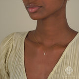 April Birthstone Diamond Plane Pendant Necklace