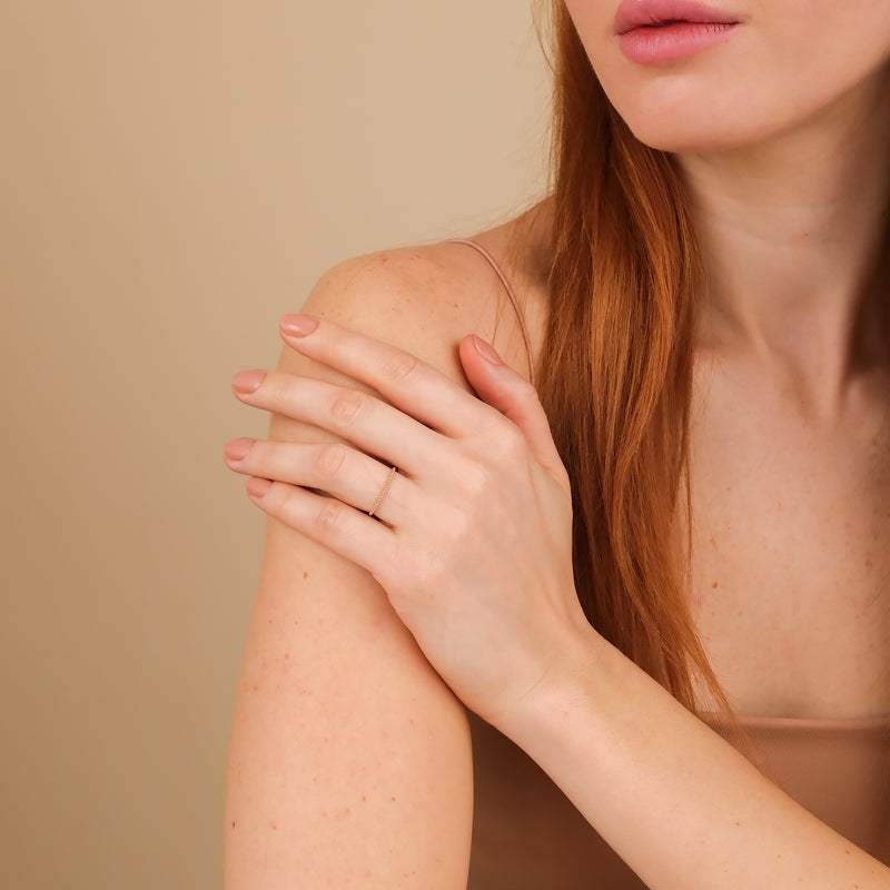 handmade thin stacking ring