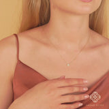 Diamond Disc Pendant necklace for her in solid gold