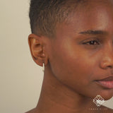 Dainty Diamond Huggie Earrings for her