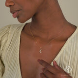 Diamond Moon Pendant