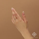 Handmade Diamond and September Birthstone Sapphire Hamsa Ring