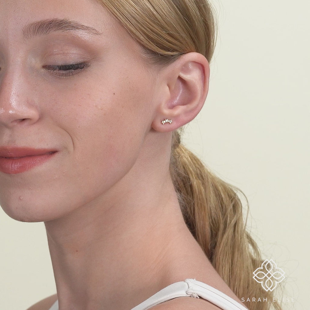Ethically Sourced Natural Diamond Star stud Earrings for her