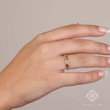 Solid Gold and Naural Diamond Crossover Ring