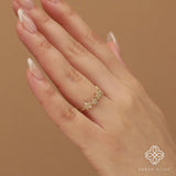 Diamond Yellow Gold Star Ring
