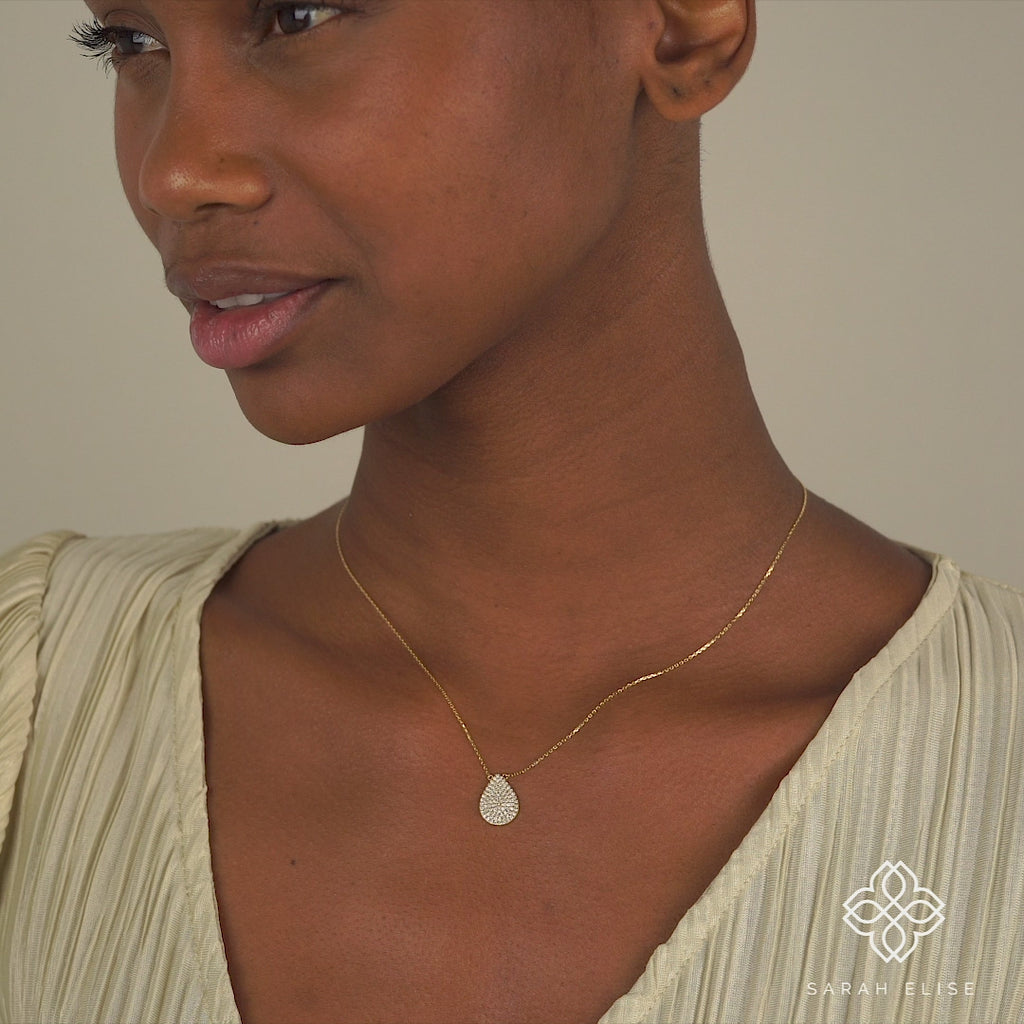 Handmade Multi Diamond Drop Necklace