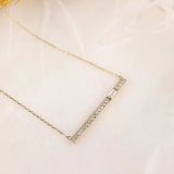 Handmade Diamond Bar Neckalce