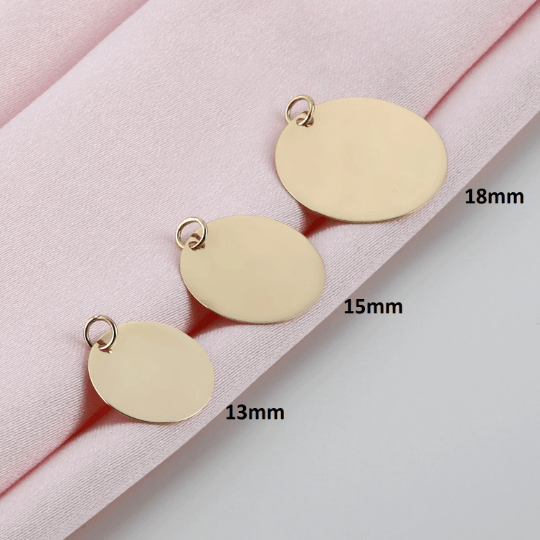 Engravable Dainty Gold Charms