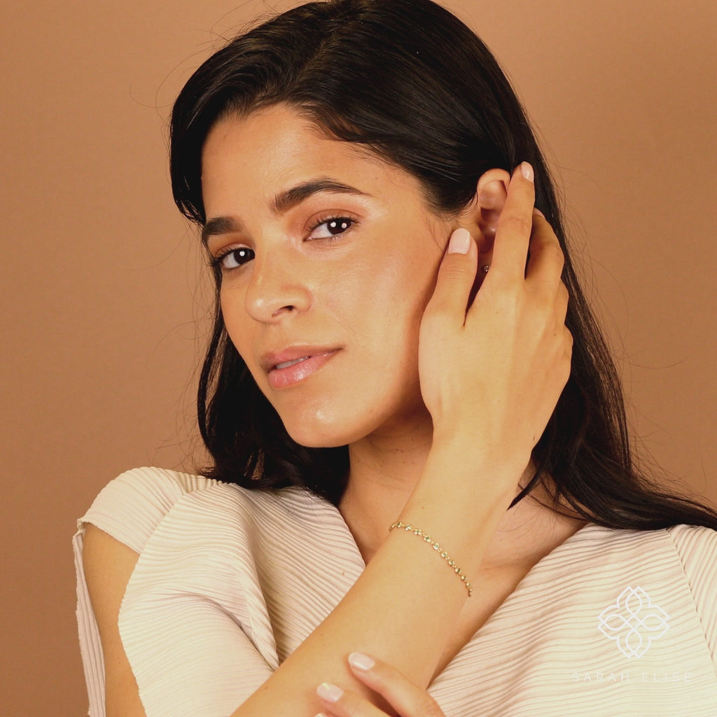 Handmade Bezel Multi-Emerald tennis Bracelet