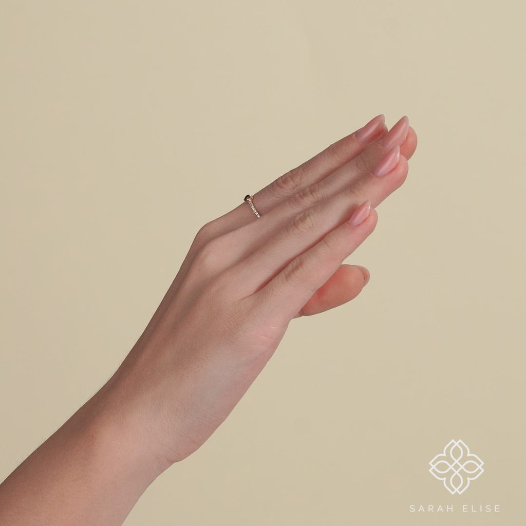 Solid Gold Diamond and Diamond Ring