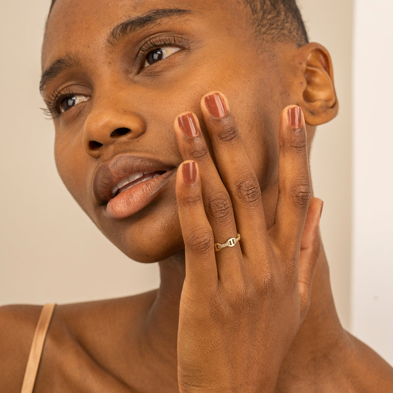 handmade diamond stacking band