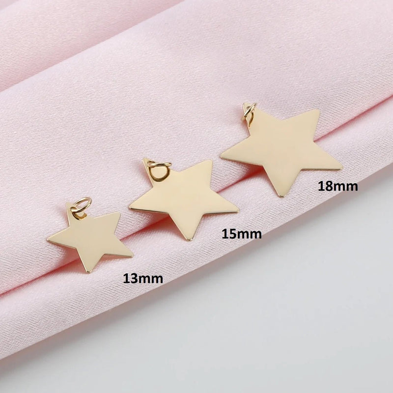 handmade solid gold necklace charms in various sizes