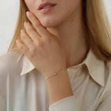 minimalistic design diamond star station bracelet