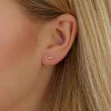 minimalistic design ethically sourced diamond spike earrings