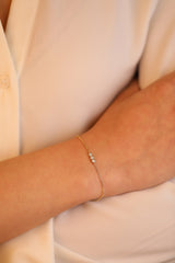 natural bezel diamond bracelet