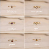 solid gold natural gemstone bands