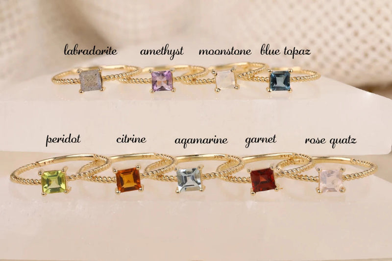 sarah elise jewelry natural birthstone rings