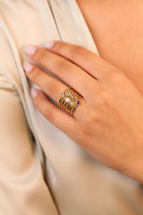 natural birthstone art deco rings