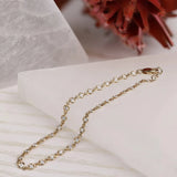 solid gold minimalistic bezel diamonds tennis bracelet