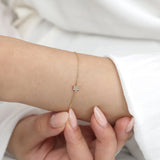 handmade solid gold celestial bracelet