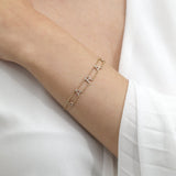 capital letters double chain bracelet
