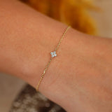 solid gold natural diamond bracelet
