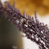 natural diamond moon and star earring studs with hanging chain