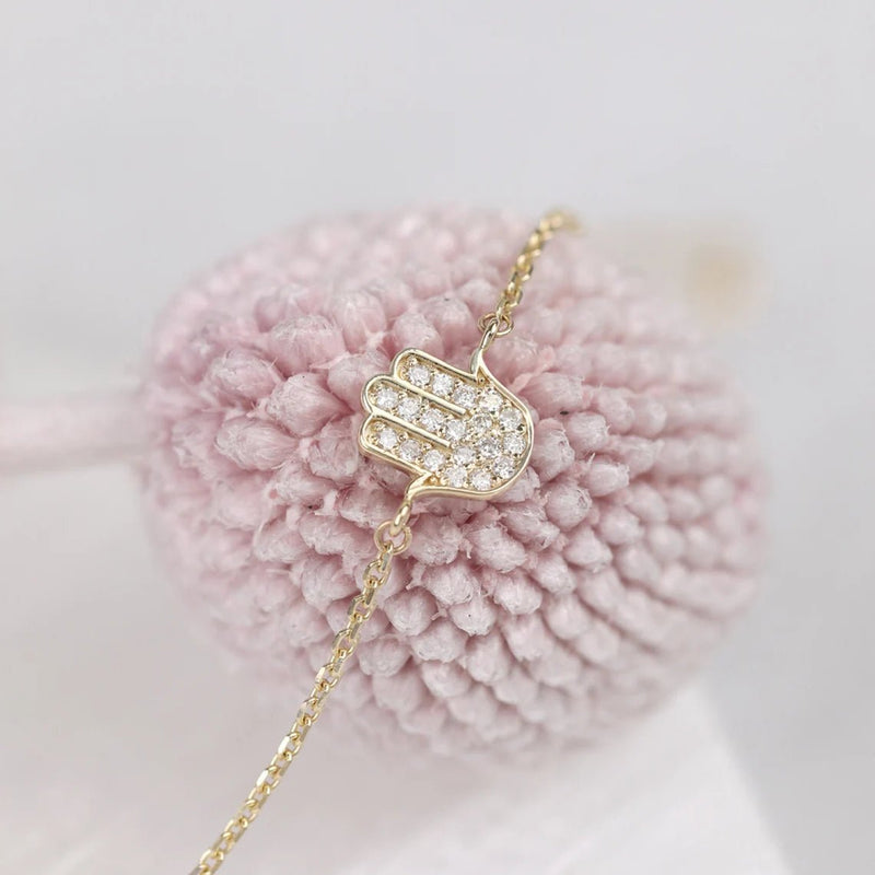 Petite Diamond Hamsa Bracelet