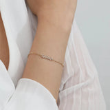 natural diamond personalized bracelet