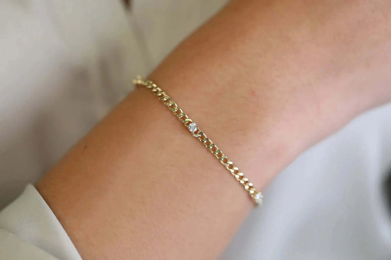 miami cuban chain diamond bracelet