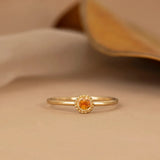 handmade citrine art deco ring
